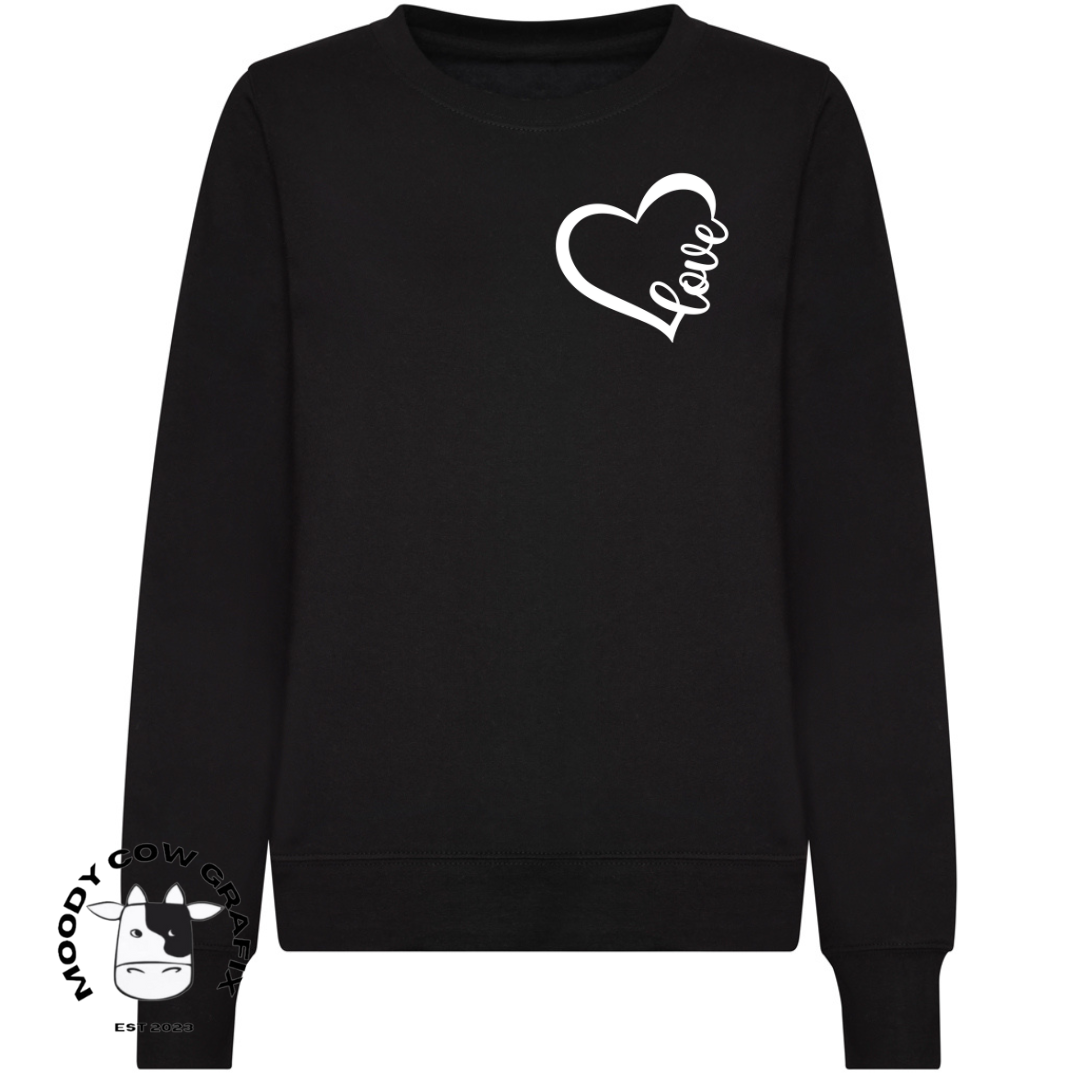 Love / Heart Ladies Sweatshirt