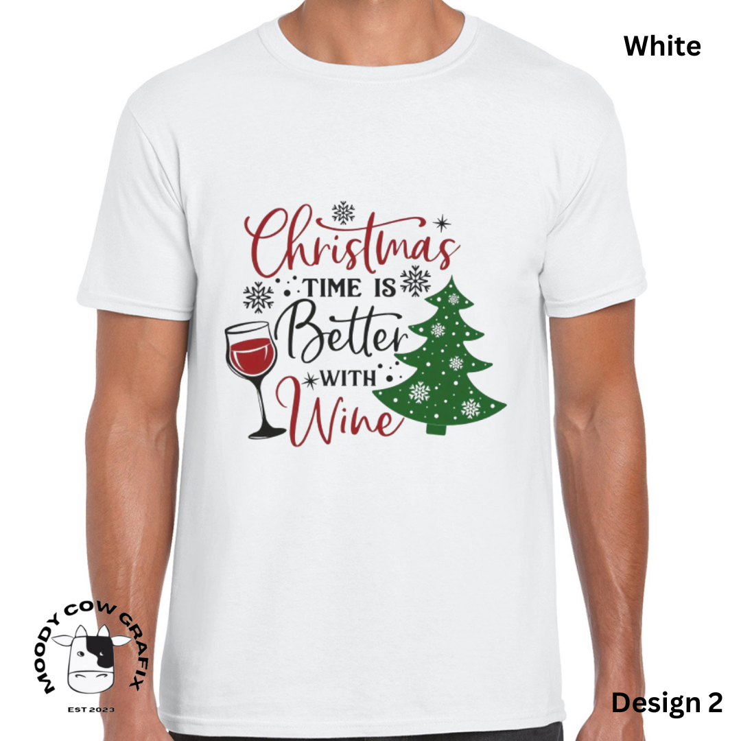 Custom Design Christmas T-Shirt - Multiple Designs