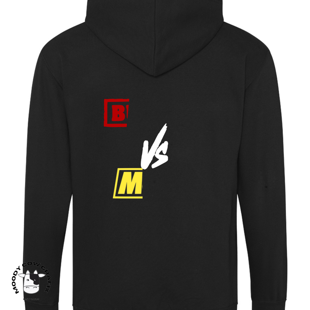 Custom design Zip up Hoodie - The ultimate face off.