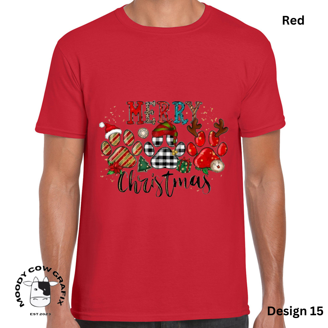 Custom Design Christmas T-Shirt - Multiple Designs