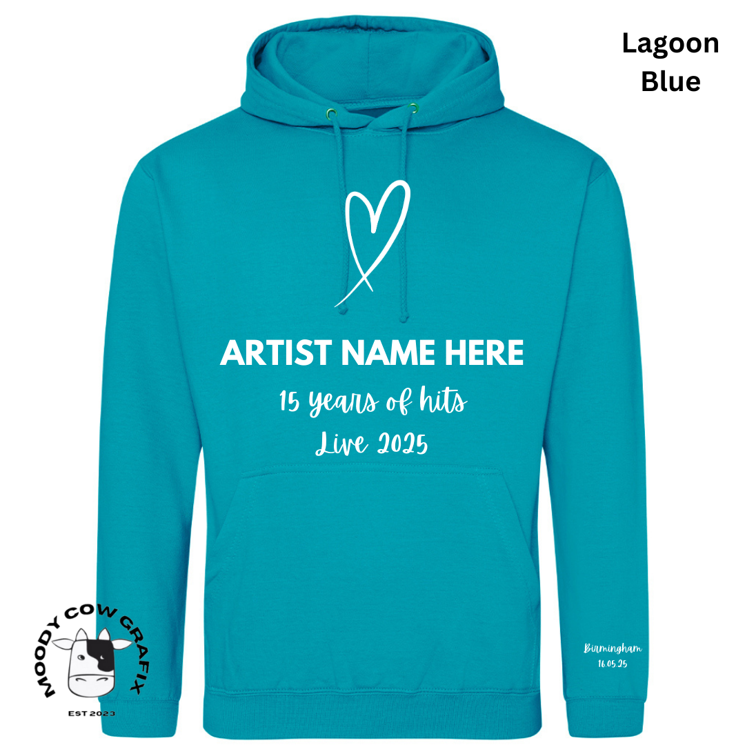 Custom Design Hoodie - 15 Years of Hits Live 2025 - Blues - Set 2 of 2