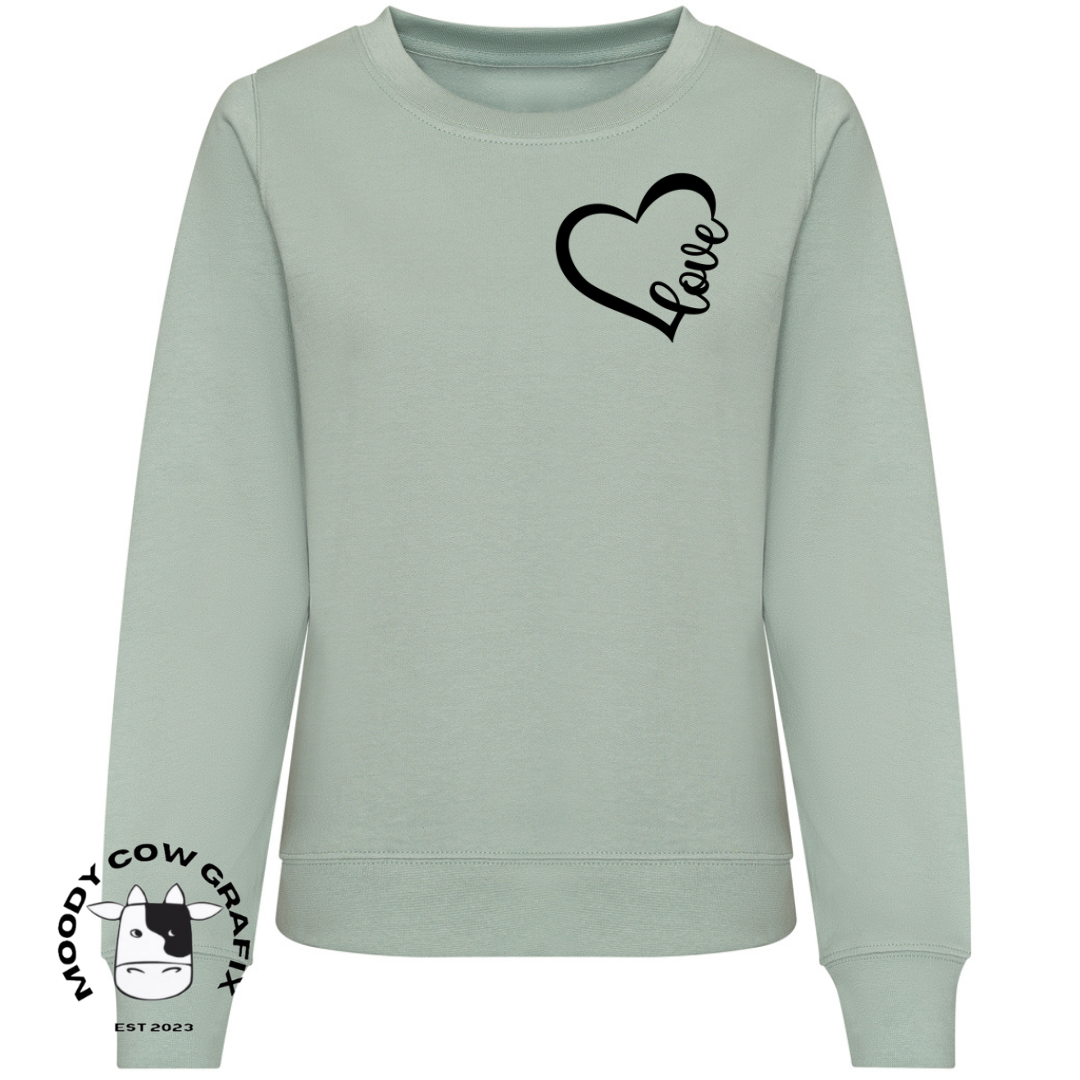 Love / Heart Ladies Sweatshirt