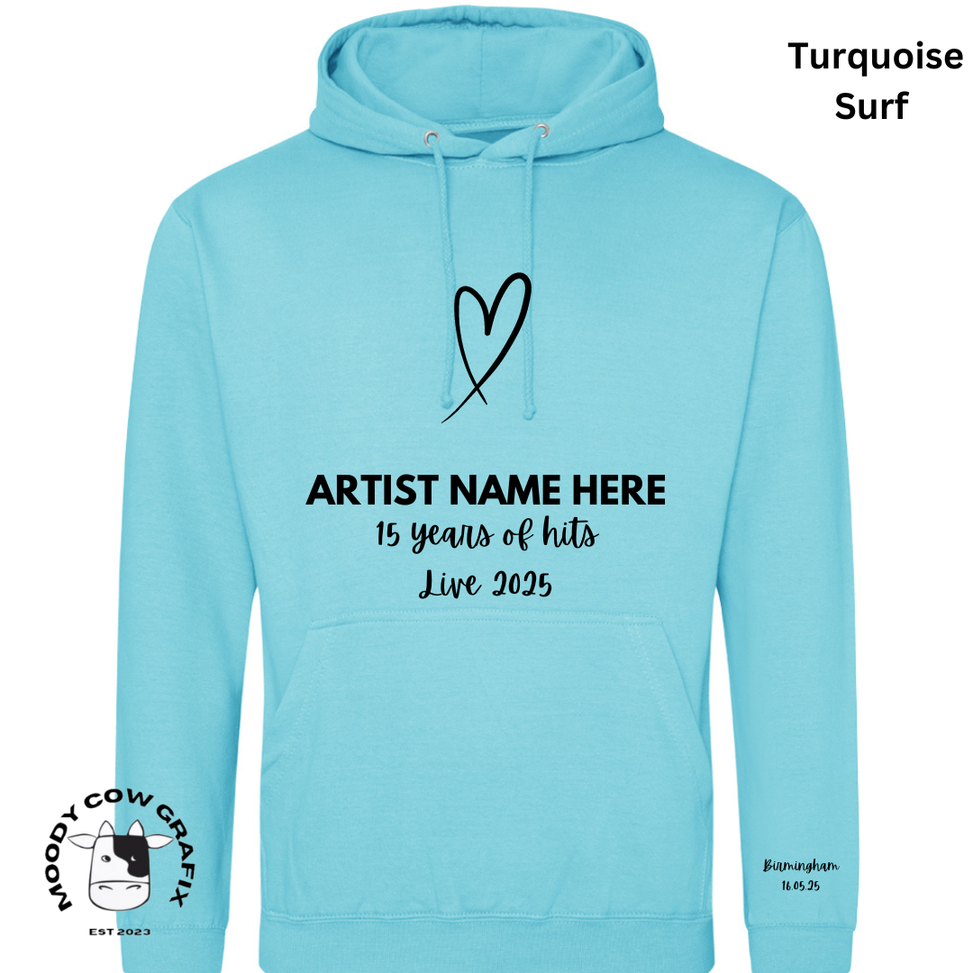 Custom Design Hoodie - 15 Years of Hits Live 2025 - Blues - Set 2 of 2