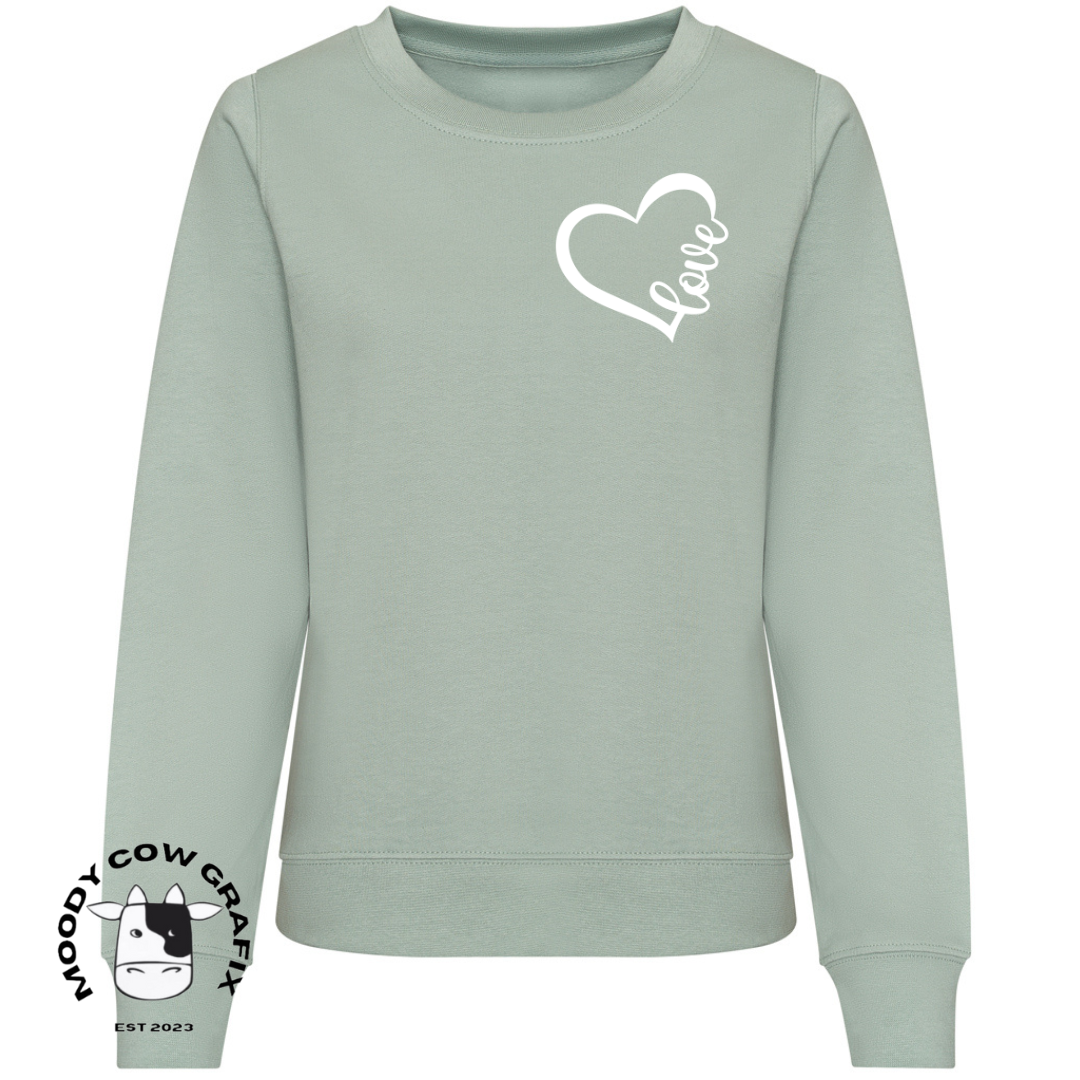 Love / Heart Ladies Sweatshirt