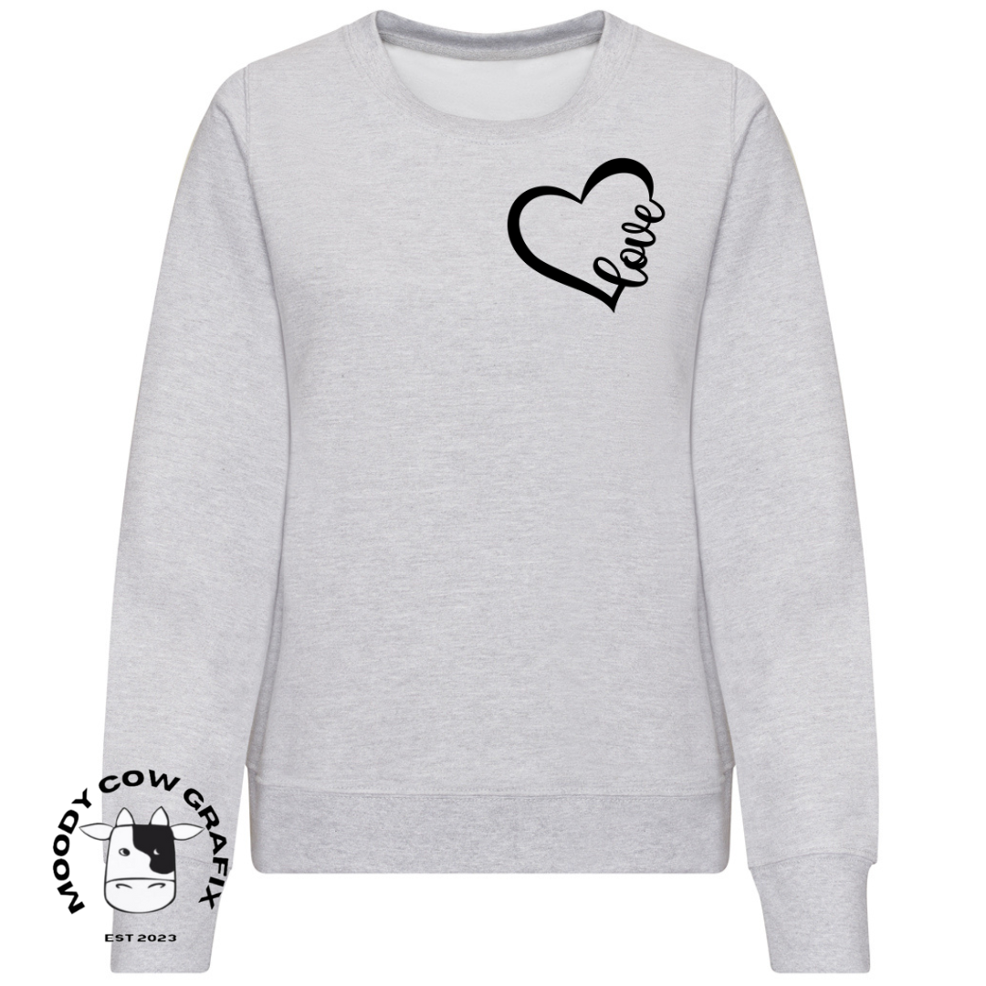 Love / Heart Ladies Sweatshirt