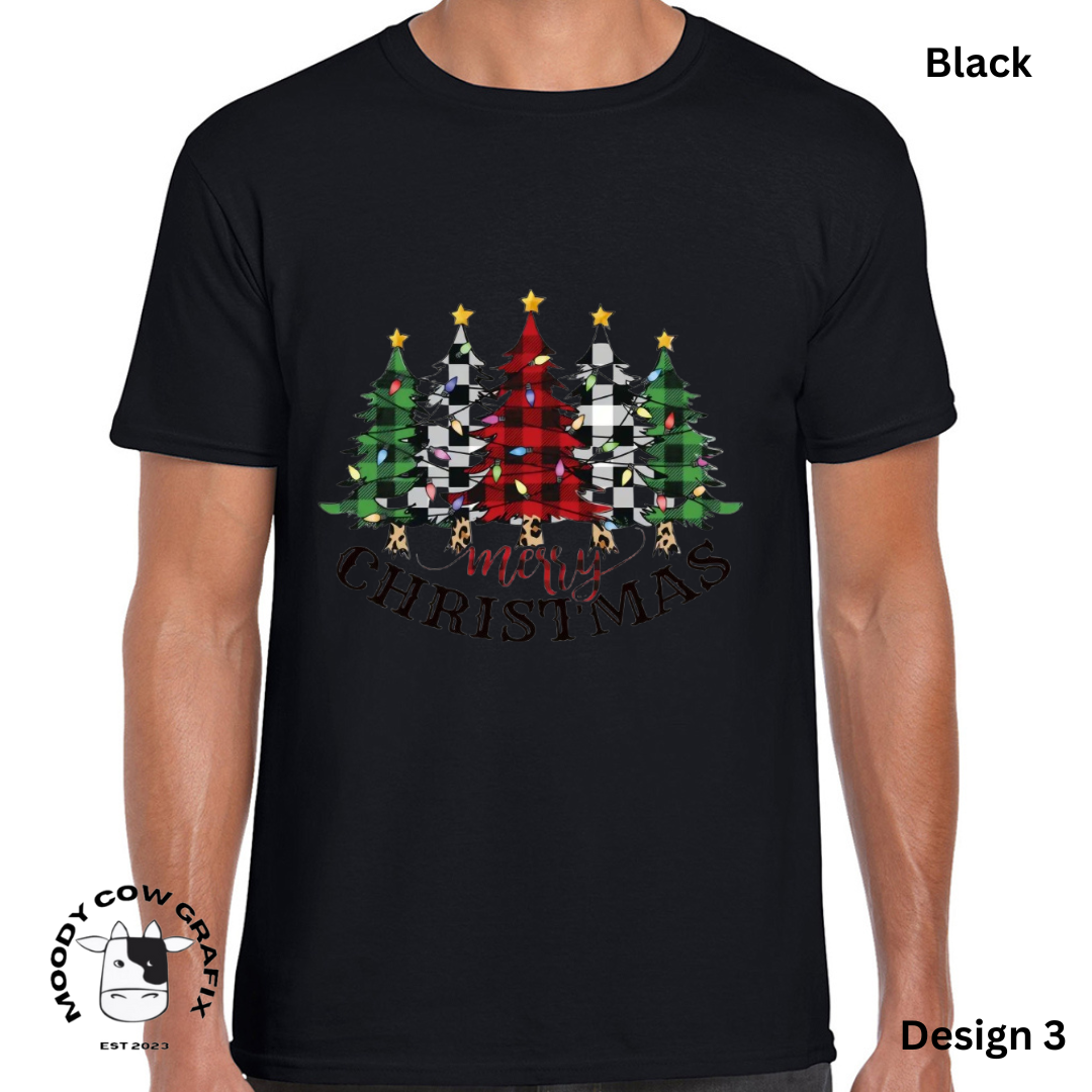 Custom Design Christmas T-Shirt - Multiple Designs