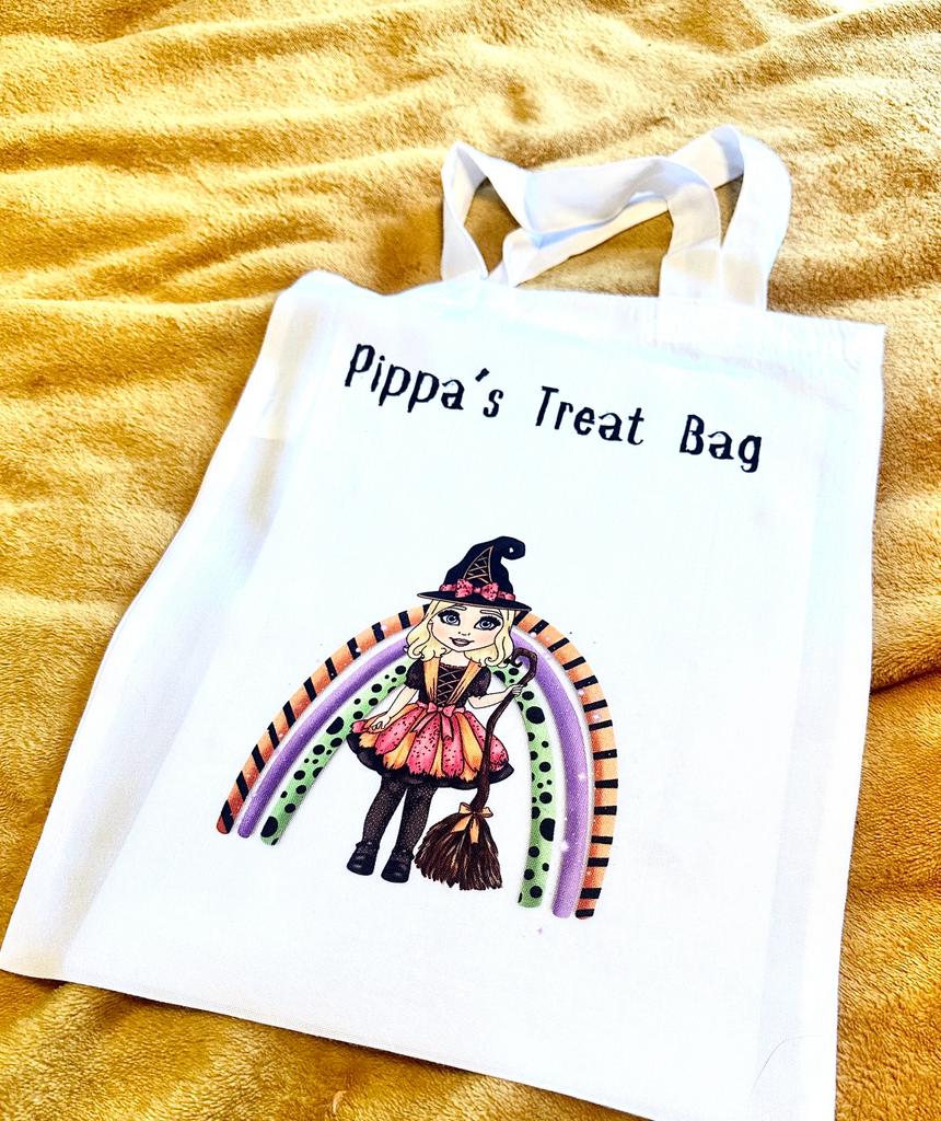 Personalised 'Winnie the Witch' Halloween Tote Bag