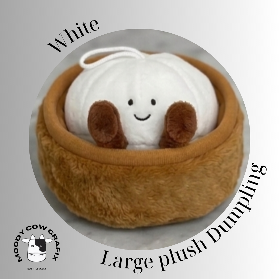 Large Plush Dumpling in plush basket