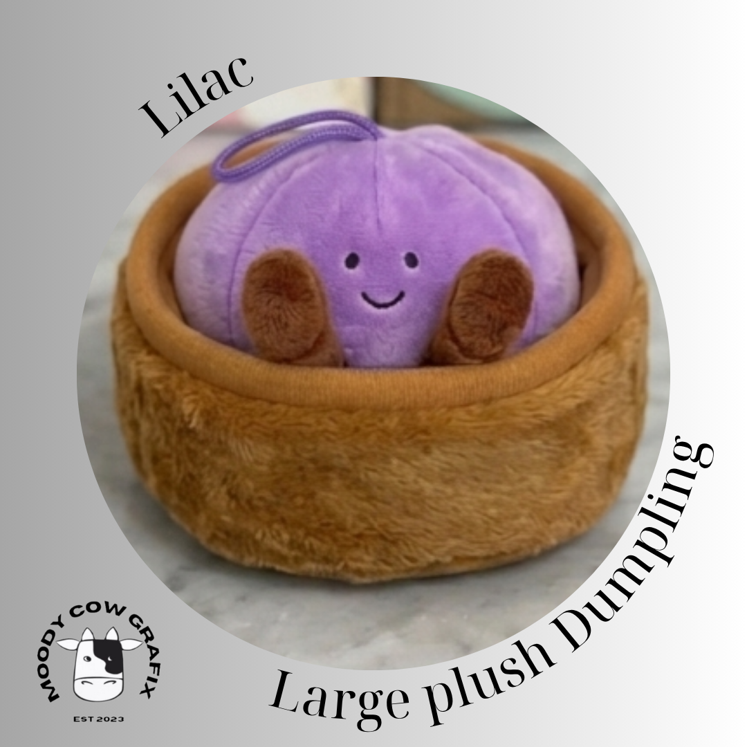 Large Plush Dumpling in plush basket