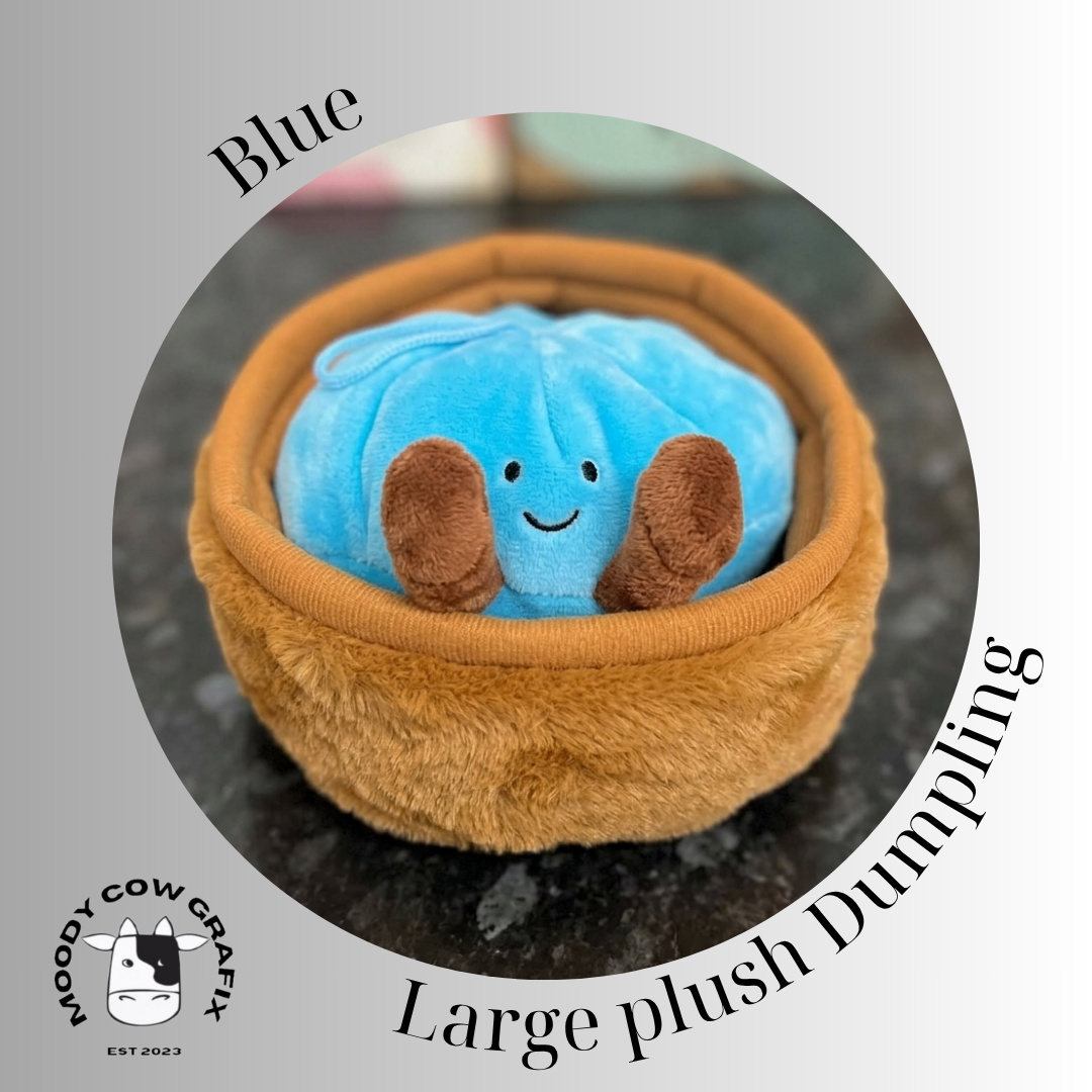 Large Plush Dumpling in plush basket