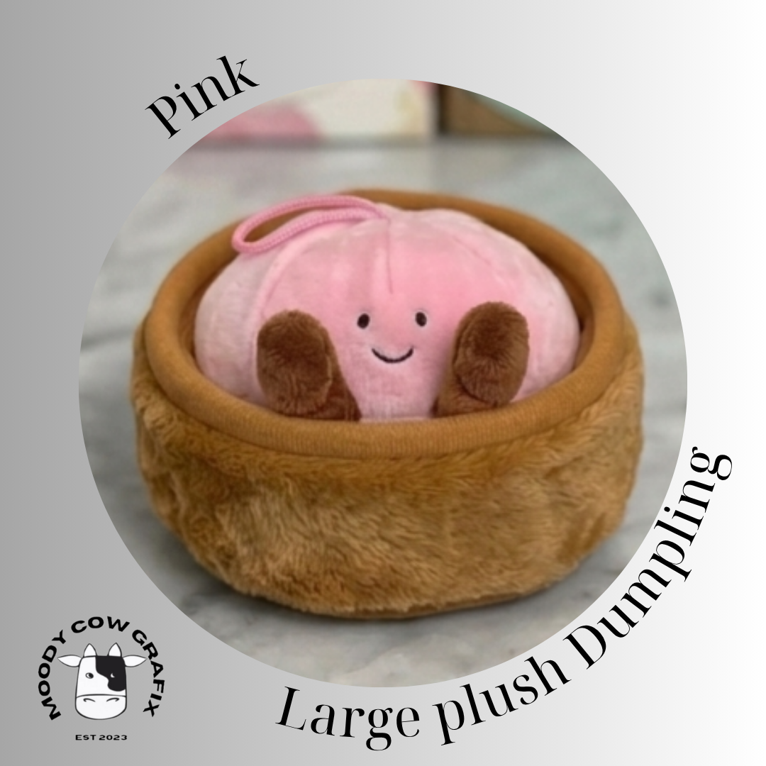 Large Plush Dumpling in plush basket