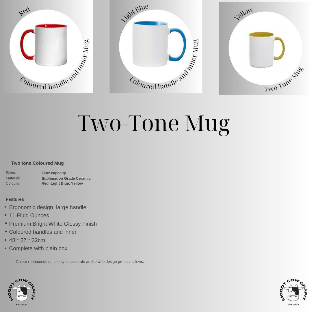 Custom Design Coloured Mug with coloured handle and inner - The Dreamers Tour 2027 with Date, Location and Venue