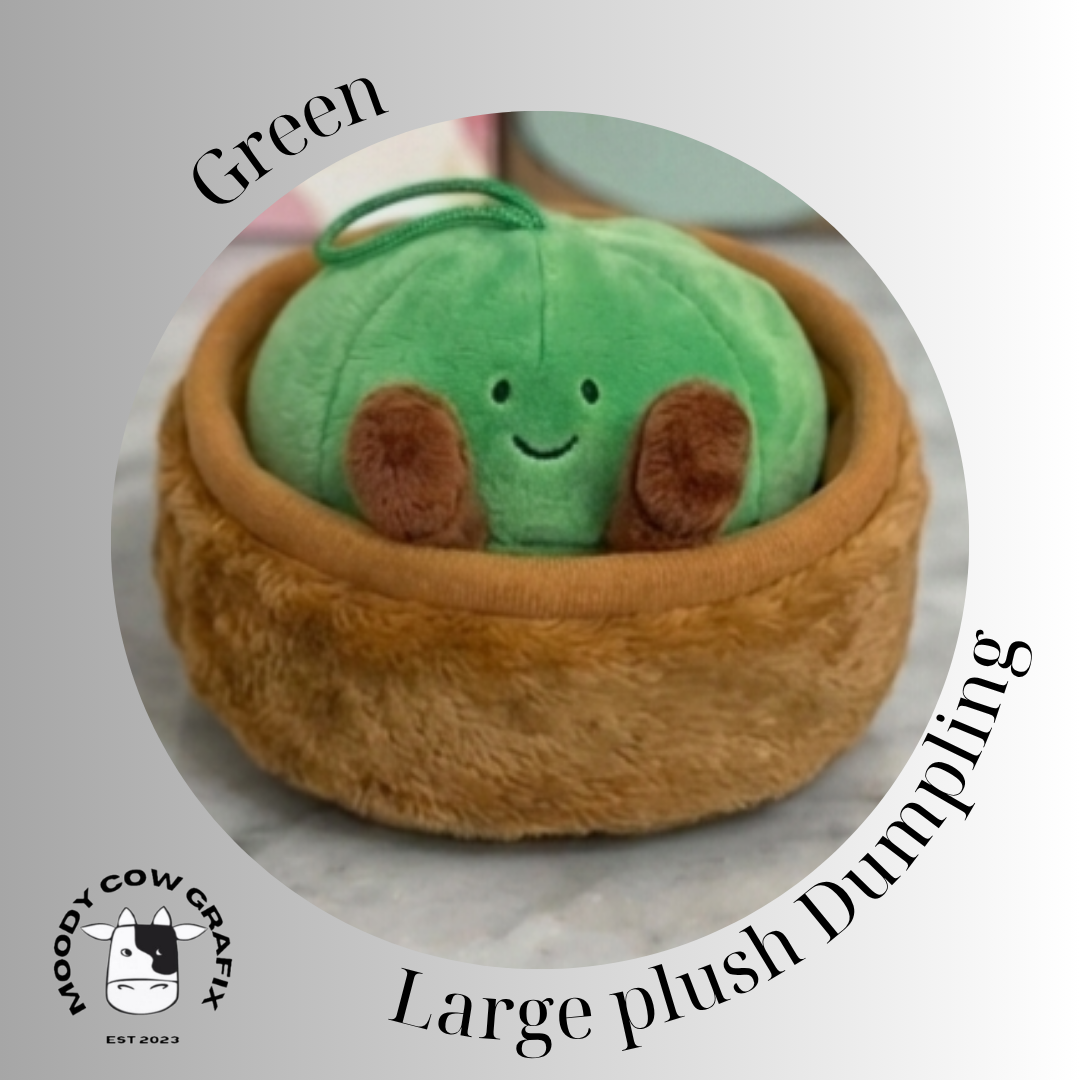 Large Plush Dumpling in plush basket