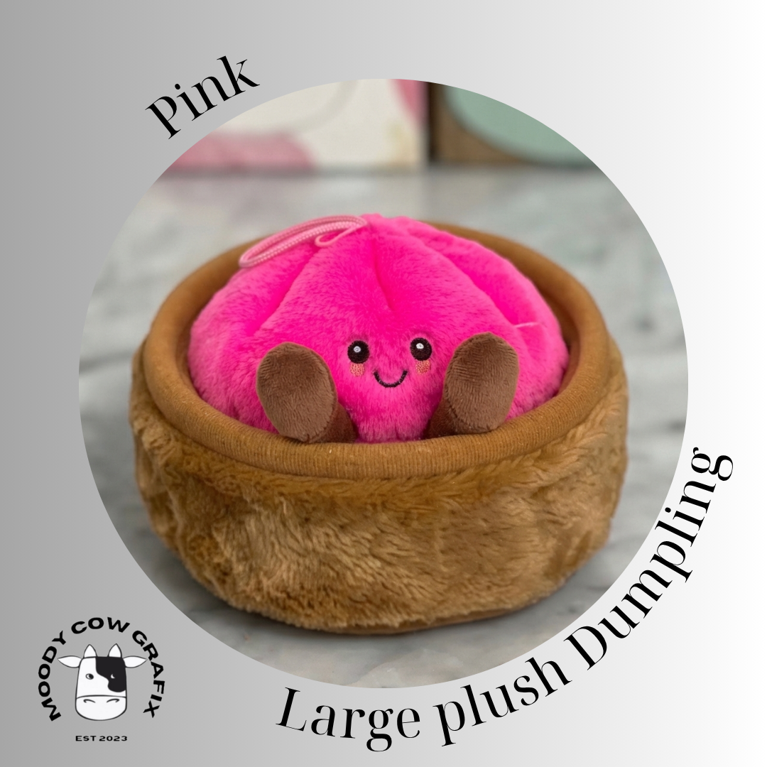 Blank Large Plush Dumpling in plush basket