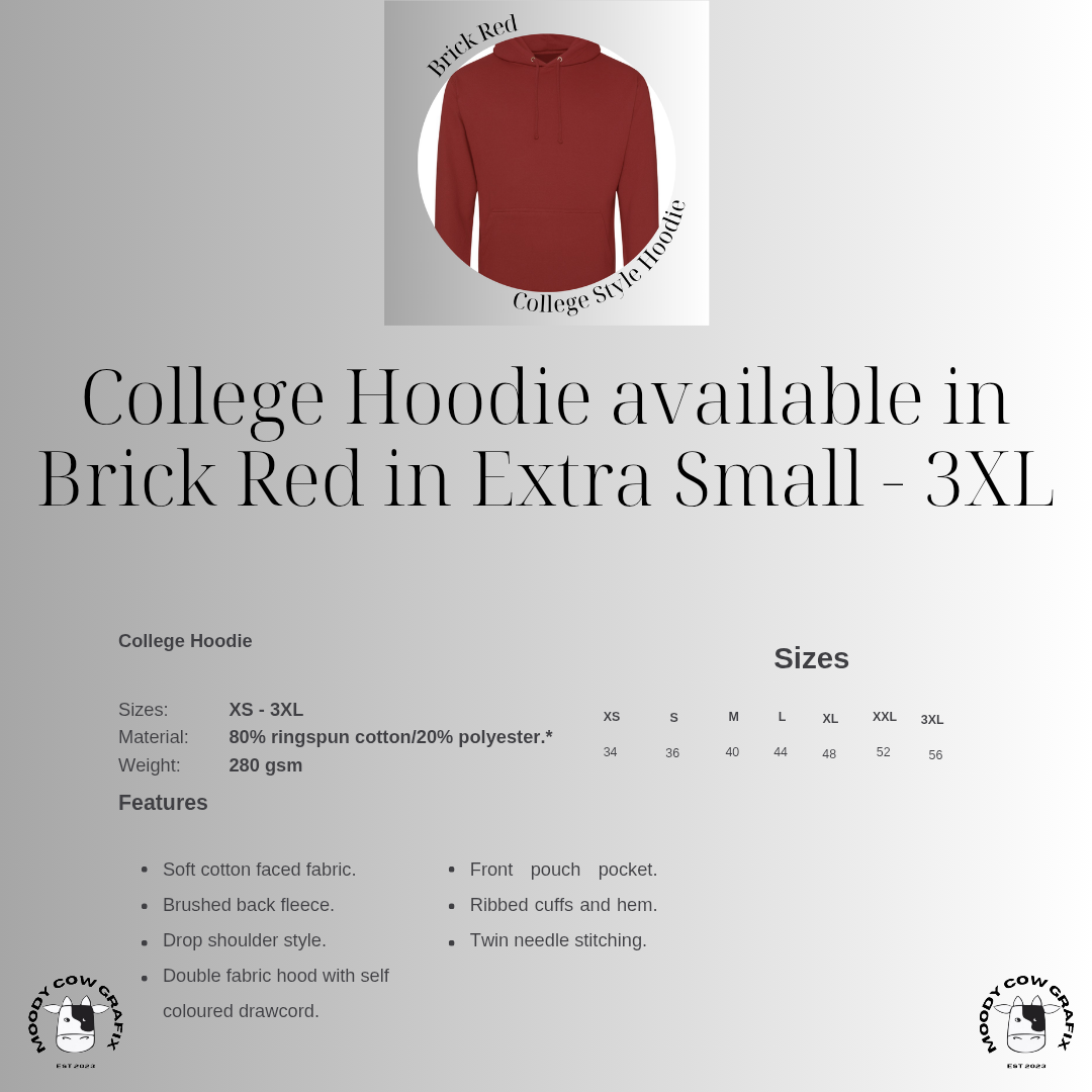Custom Design Unisex College Style Hoodie - Two for the Road - The Boyz are back in town