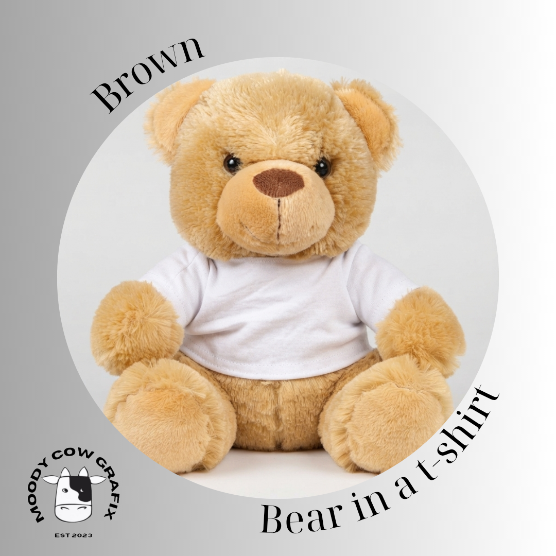 Custom Design Bear in a t-shirt- Two for the Road.