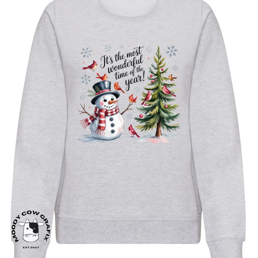 Festive Christmas Snowman Sweatshirt.