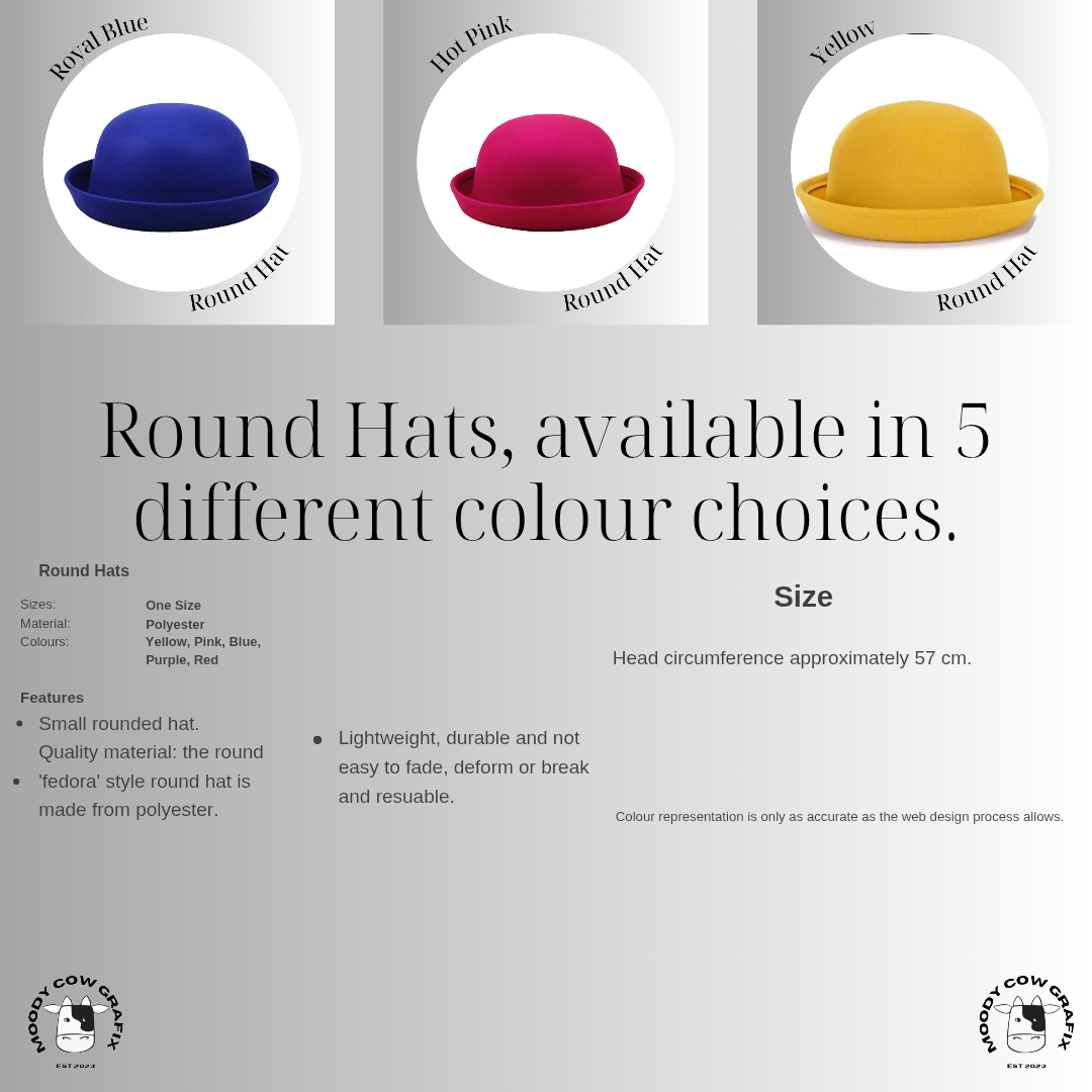 PRE ORDER - MARCH DELVIERY Custom Design Round Hats - The Circus - Summer 2026