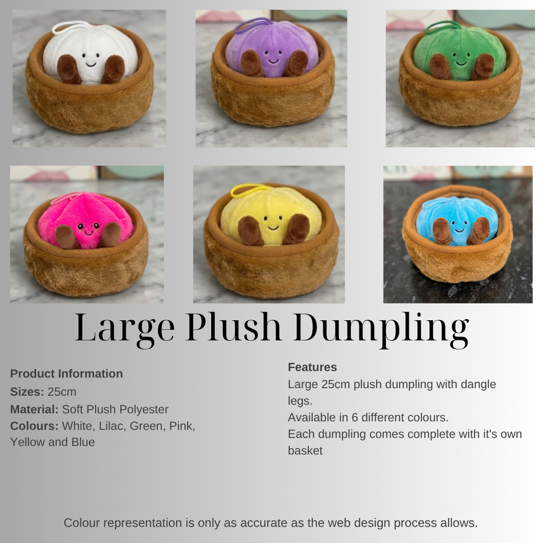 Blank Large Plush Dumpling in plush basket