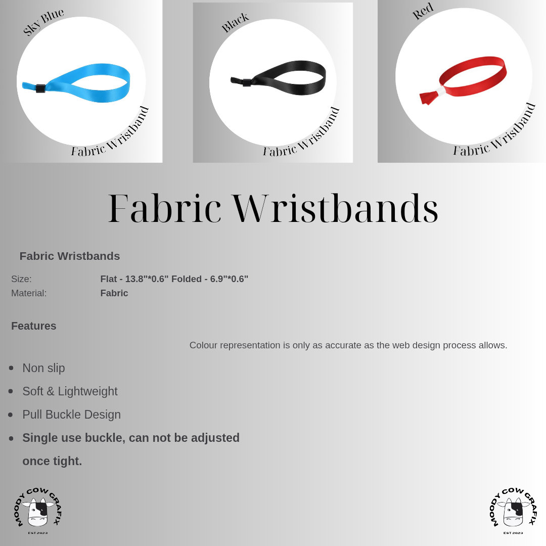 Custom Design Fabric Wristbands - The Circus - Summer 2026.