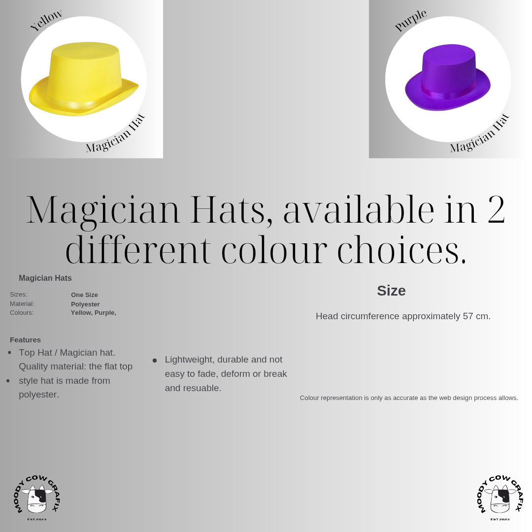 Custom Design Magician Hats - The Circus - Summer 2026