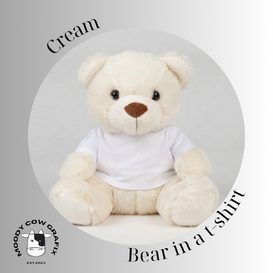 Custom Design Bear in a t-shirt- Two for the Road.