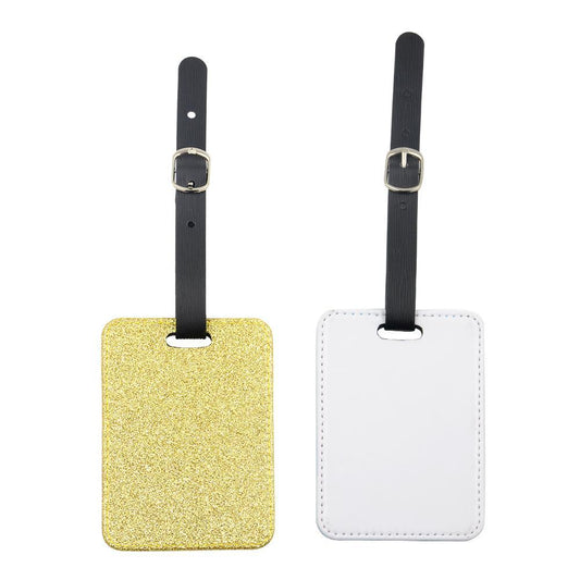 Personalised / Custom Design Gold Glitter Luggage Tag